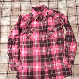 Pink/grey flannel shirt new never worn.